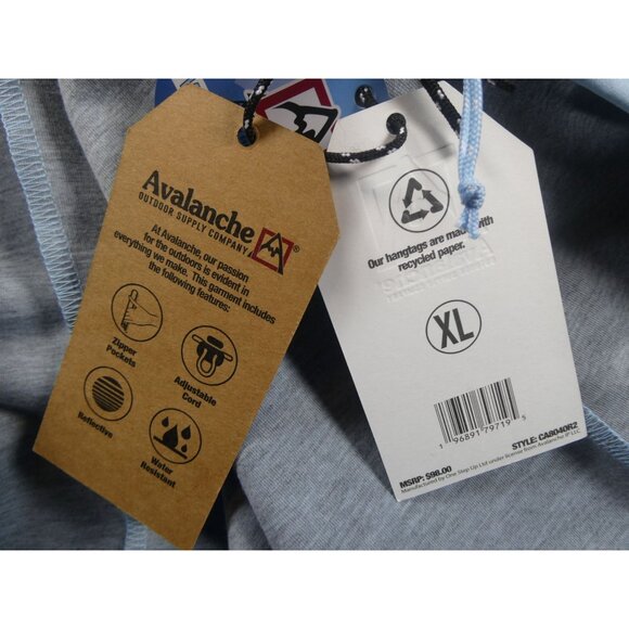 Avalanche Baby‎ Blue full zip waterproof women's jacket with hood size XL - Picture 8 of 9